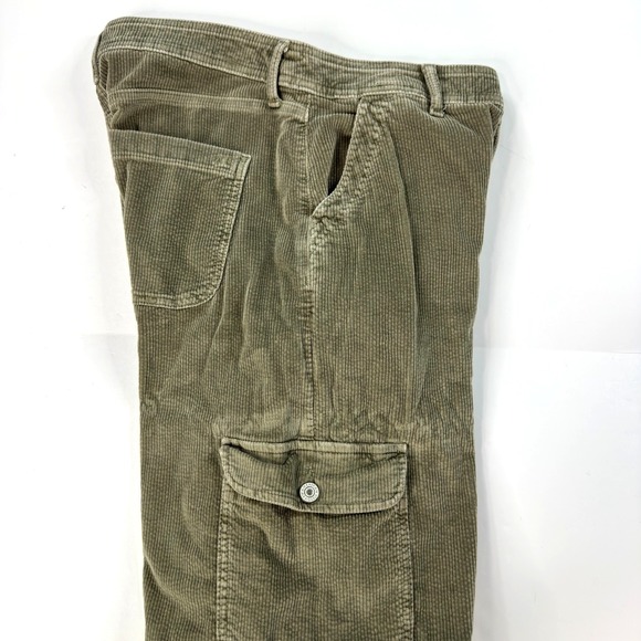 American Eagle Corduroy Pants Womens Size 10 Green Wide Leg Baggy Skater Y2K - Picture 3 of 9